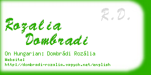 rozalia dombradi business card